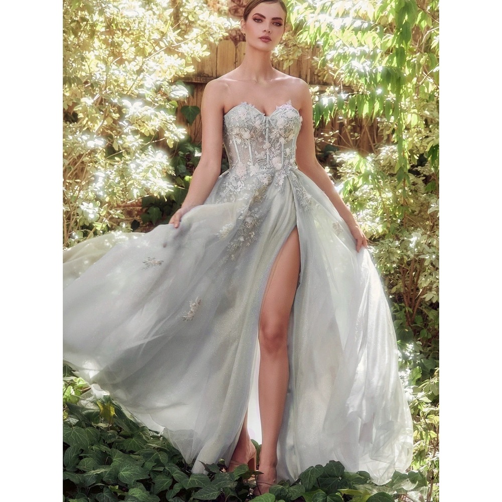 GB Dillards Fairycore Ethereal Whimsical Romantic Photoshoot Sparkle Prom Gown 1